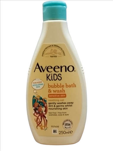 Picture of Aveeno Kids Bubble Bath Wash 250ml Soothing Skin